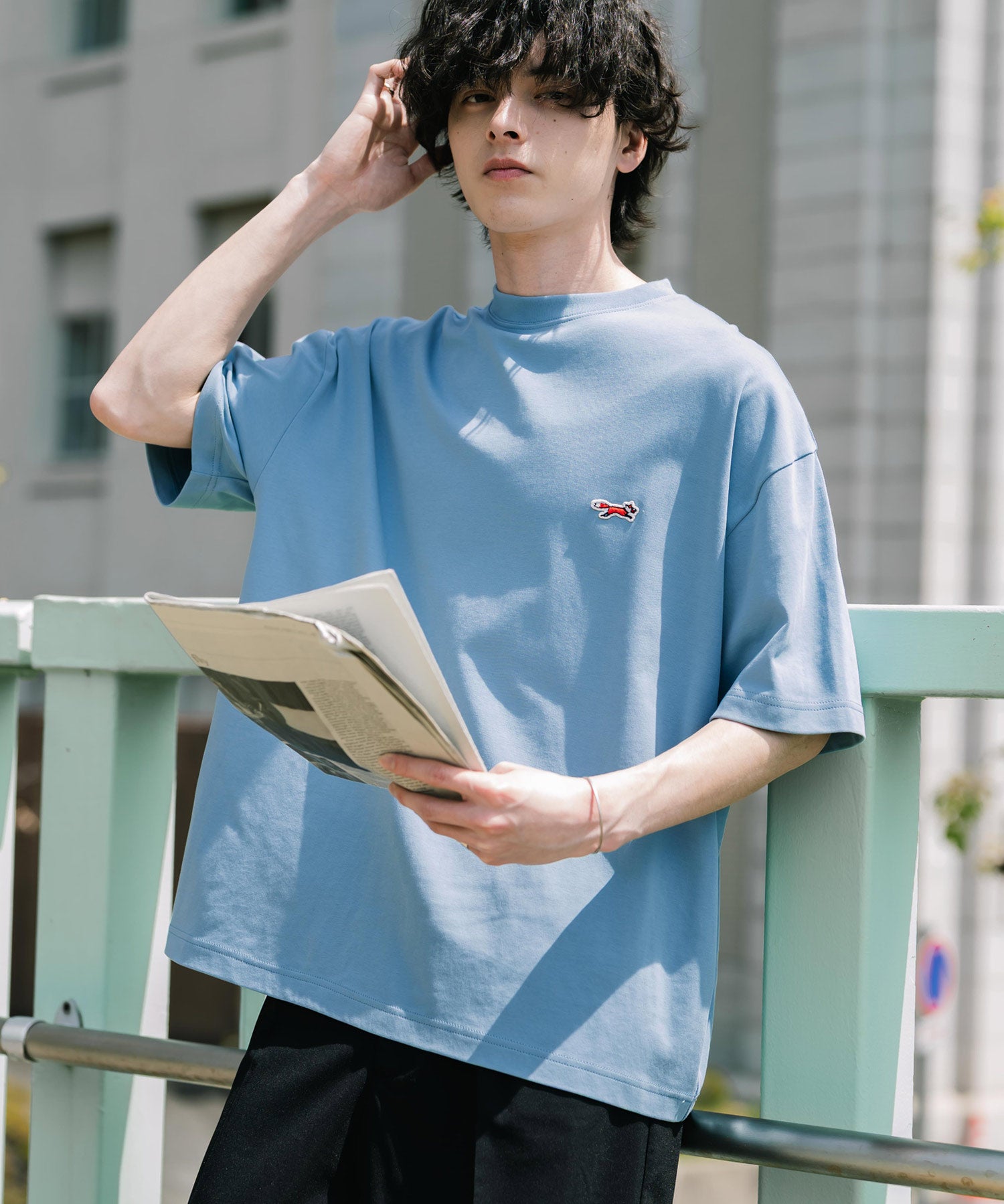PENNEYS 別注コラボオーバーサイズFOXワッペン刺繍半袖Tシャツ 15618