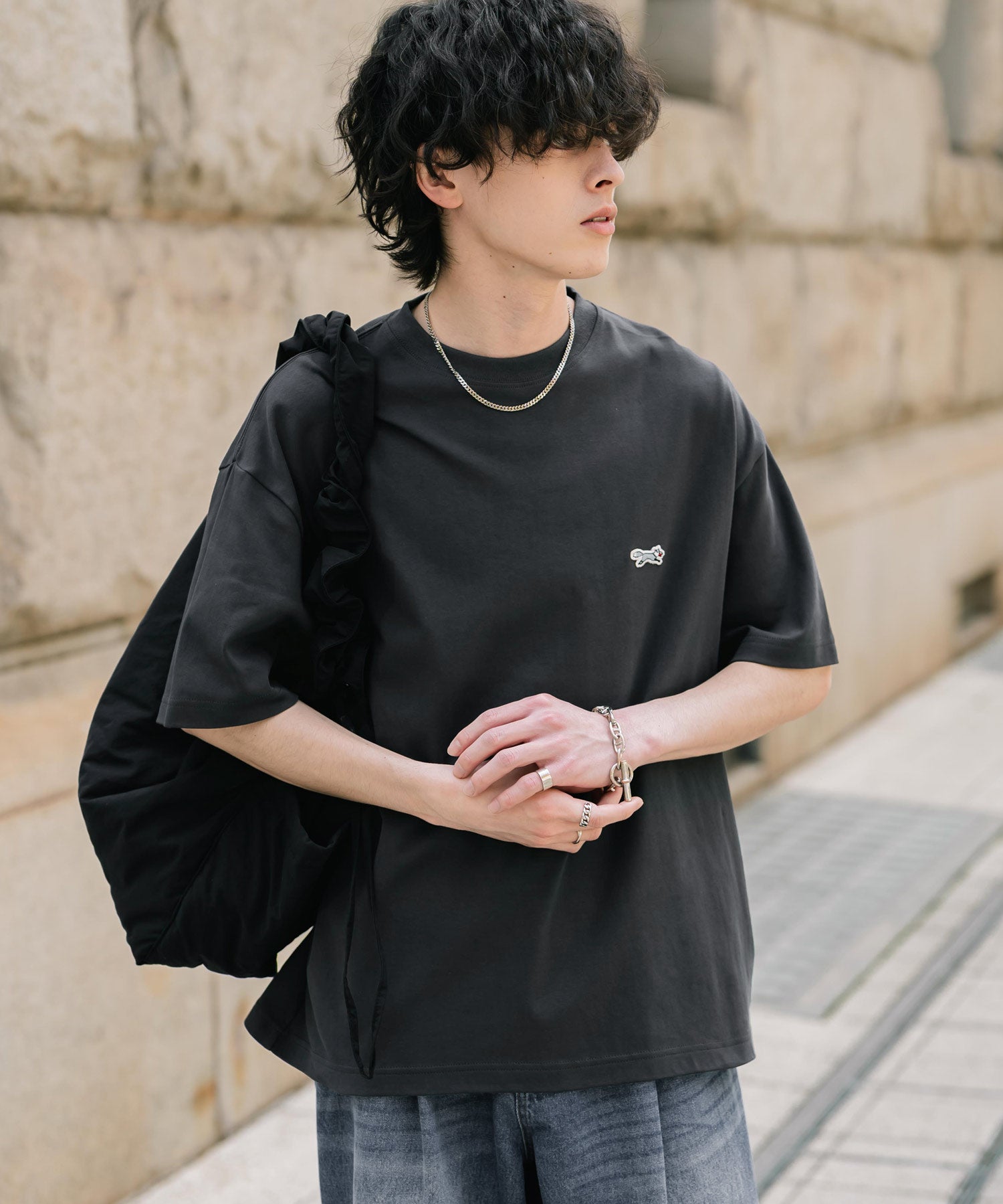 PENNEYS 別注コラボオーバーサイズFOXワッペン刺繍半袖Tシャツ 15618