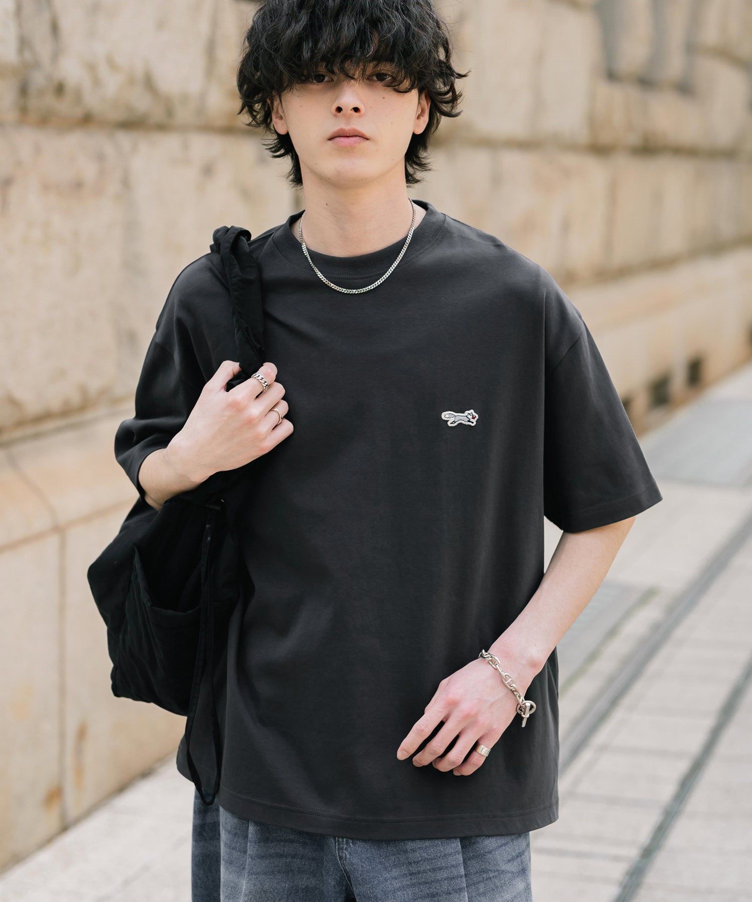 PENNEYS 別注コラボオーバーサイズFOXワッペン刺繍半袖Tシャツ 15618
