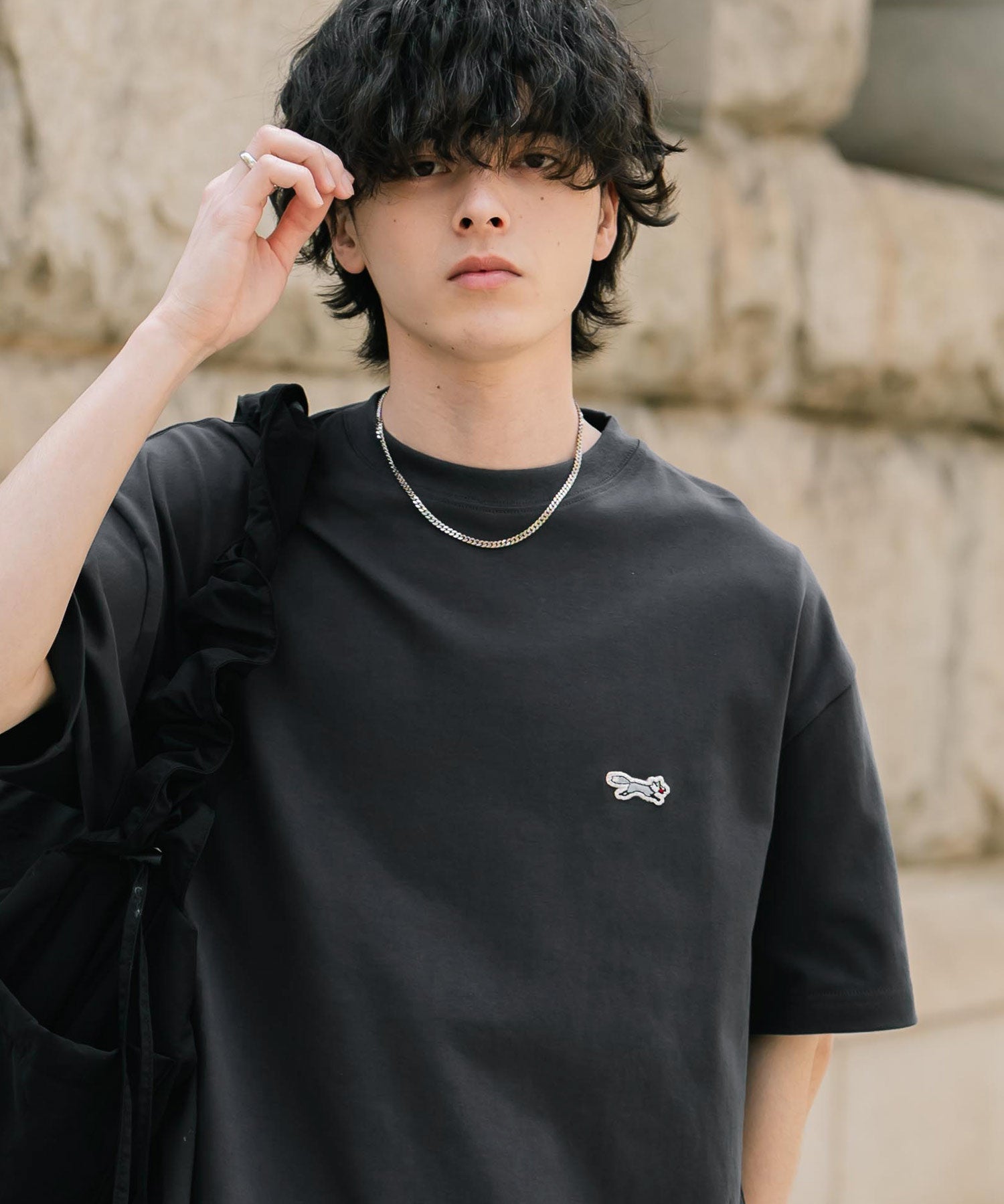 PENNEYS 別注コラボオーバーサイズFOXワッペン刺繍半袖Tシャツ 15618