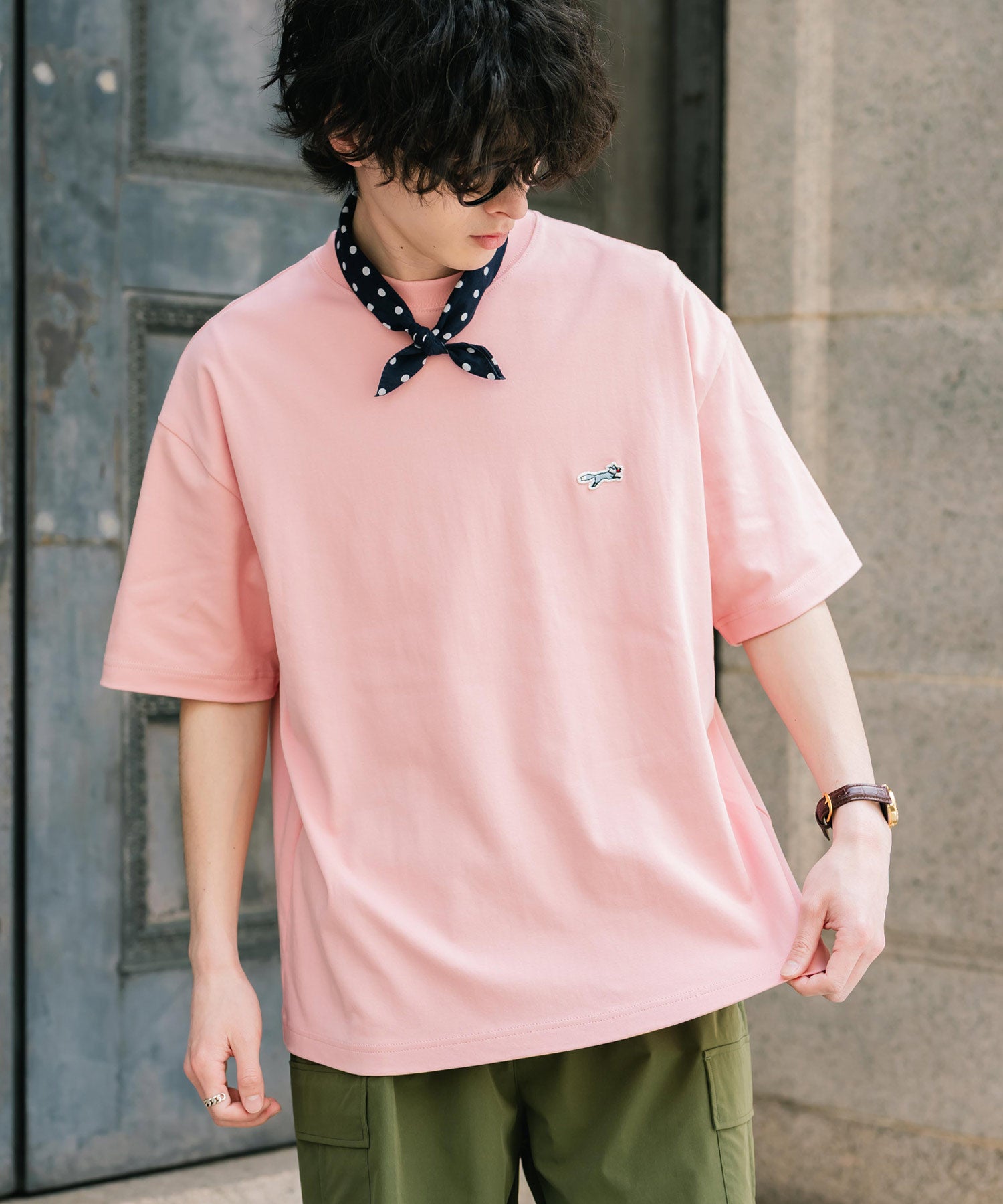 PENNEYS 別注コラボオーバーサイズFOXワッペン刺繍半袖Tシャツ 15618