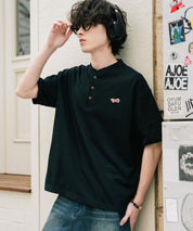PENNEYS 別注コラボFOXワッペン鹿の子ヘンリーネック半袖Tシャツ 15620
