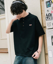 PENNEYS 別注コラボFOXワッペン鹿の子ヘンリーネック半袖Tシャツ 15620