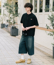 PENNEYS 別注コラボFOXワッペン鹿の子ヘンリーネック半袖Tシャツ 15620