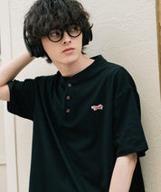 PENNEYS 別注コラボFOXワッペン鹿の子ヘンリーネック半袖Tシャツ 15620
