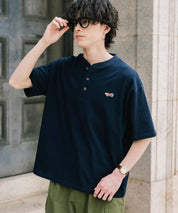 PENNEYS 別注コラボFOXワッペン鹿の子ヘンリーネック半袖Tシャツ 15620