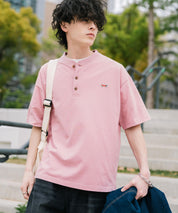 PENNEYS 別注コラボFOXワッペン鹿の子ヘンリーネック半袖Tシャツ 15620