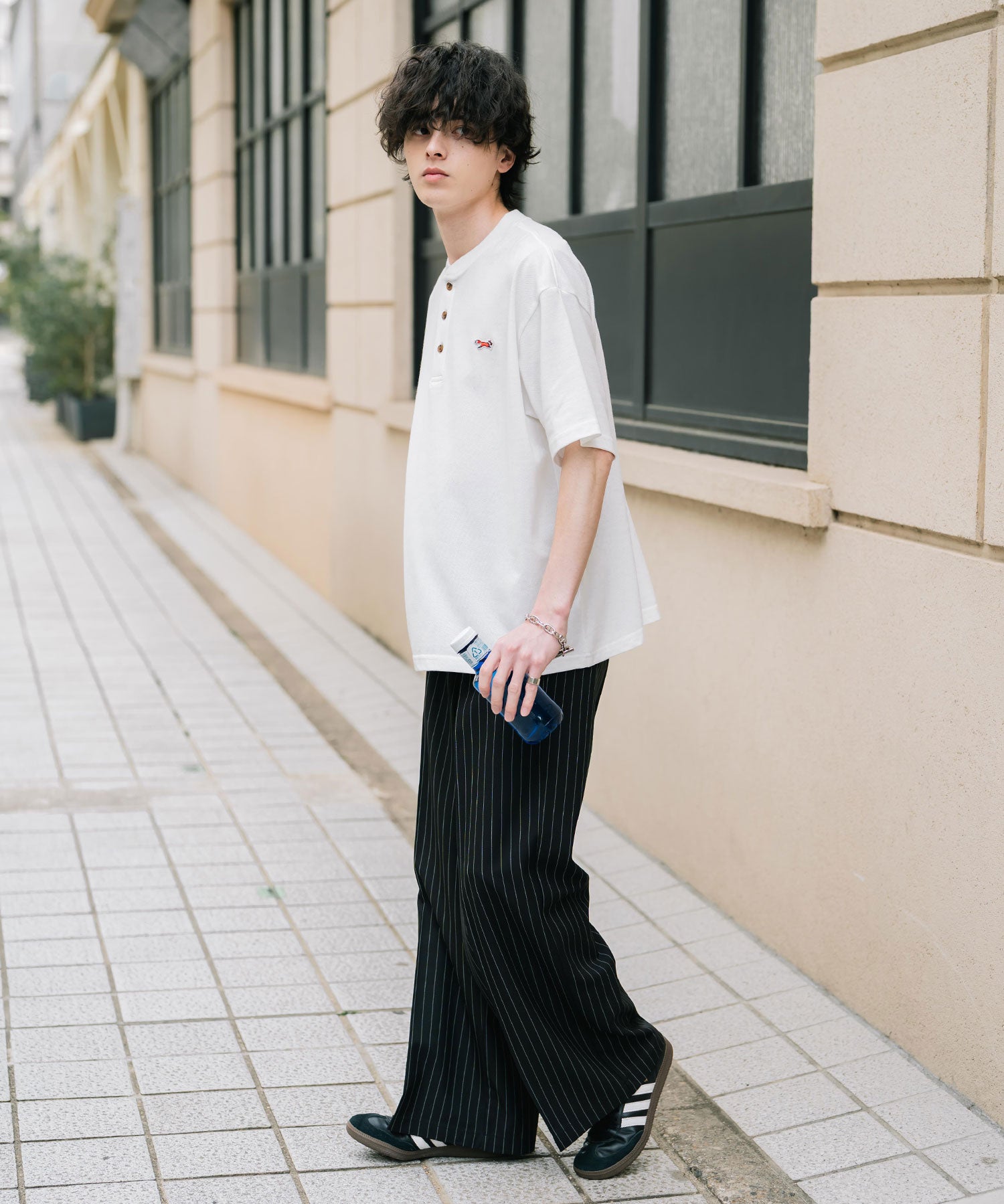 PENNEYS 別注コラボFOXワッペン鹿の子ヘンリーネック半袖Tシャツ 15620
