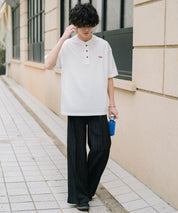 PENNEYS 別注コラボFOXワッペン鹿の子ヘンリーネック半袖Tシャツ 15620