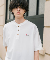 PENNEYS 別注コラボFOXワッペン鹿の子ヘンリーネック半袖Tシャツ 15620