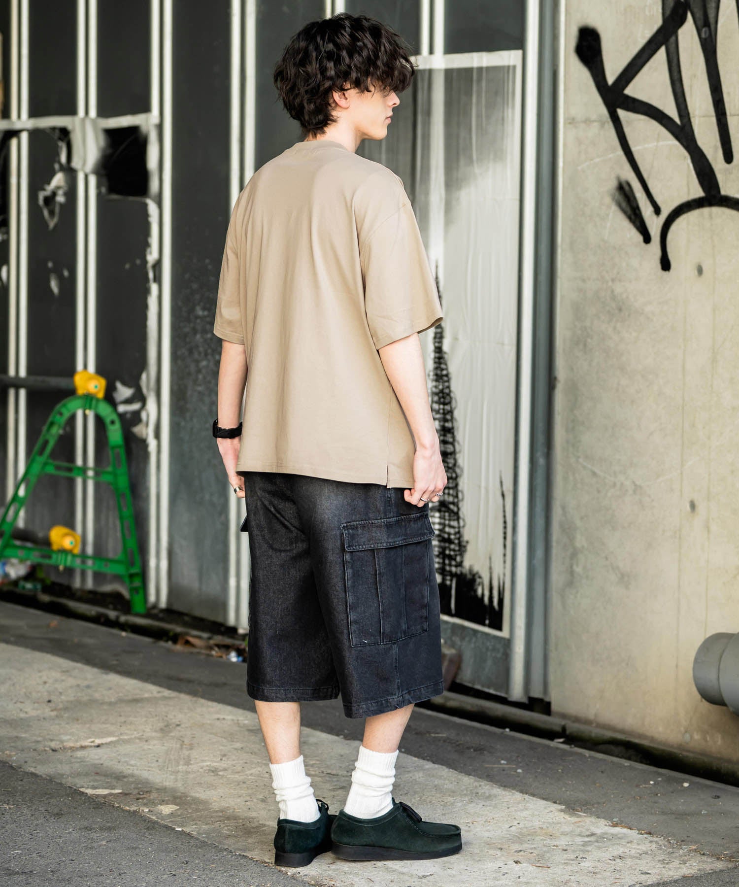KANGOL 別注コラボ接触冷感ワンポイントロゴ刺繍半袖Tシャツ 15621