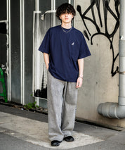 KANGOL 別注コラボ接触冷感ワンポイントロゴ刺繍半袖Tシャツ 15621