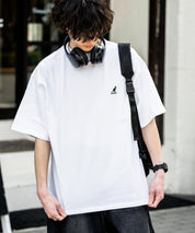 KANGOL 別注コラボ接触冷感ワンポイントロゴ刺繍半袖Tシャツ 15621