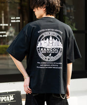 KANGOL カンゴール 別注コラボ 接触冷感オーバーサイズバックプリント半袖Tシャツ 15622