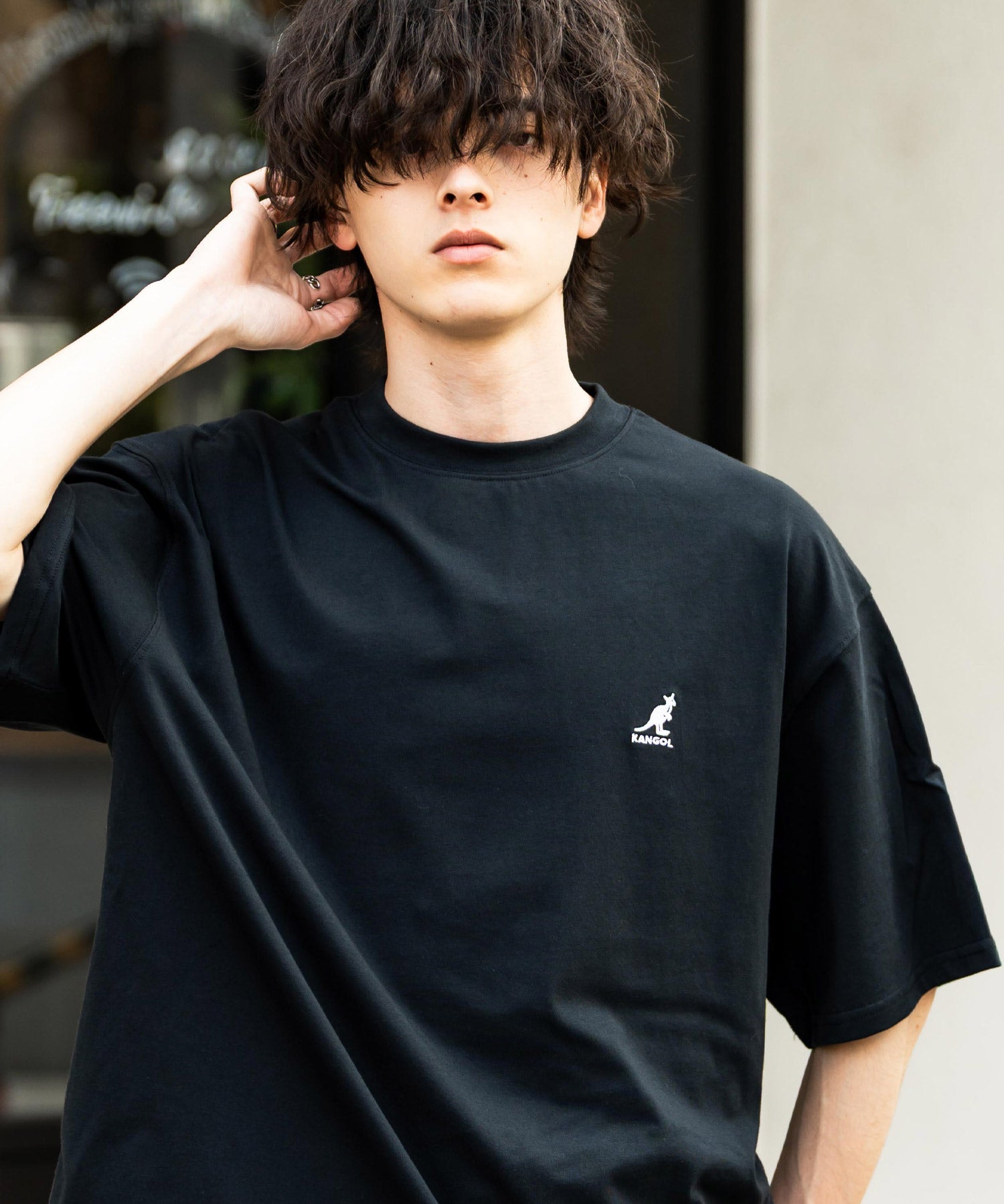 KANGOL カンゴール 別注コラボ 接触冷感オーバーサイズバックプリント半袖Tシャツ 15622