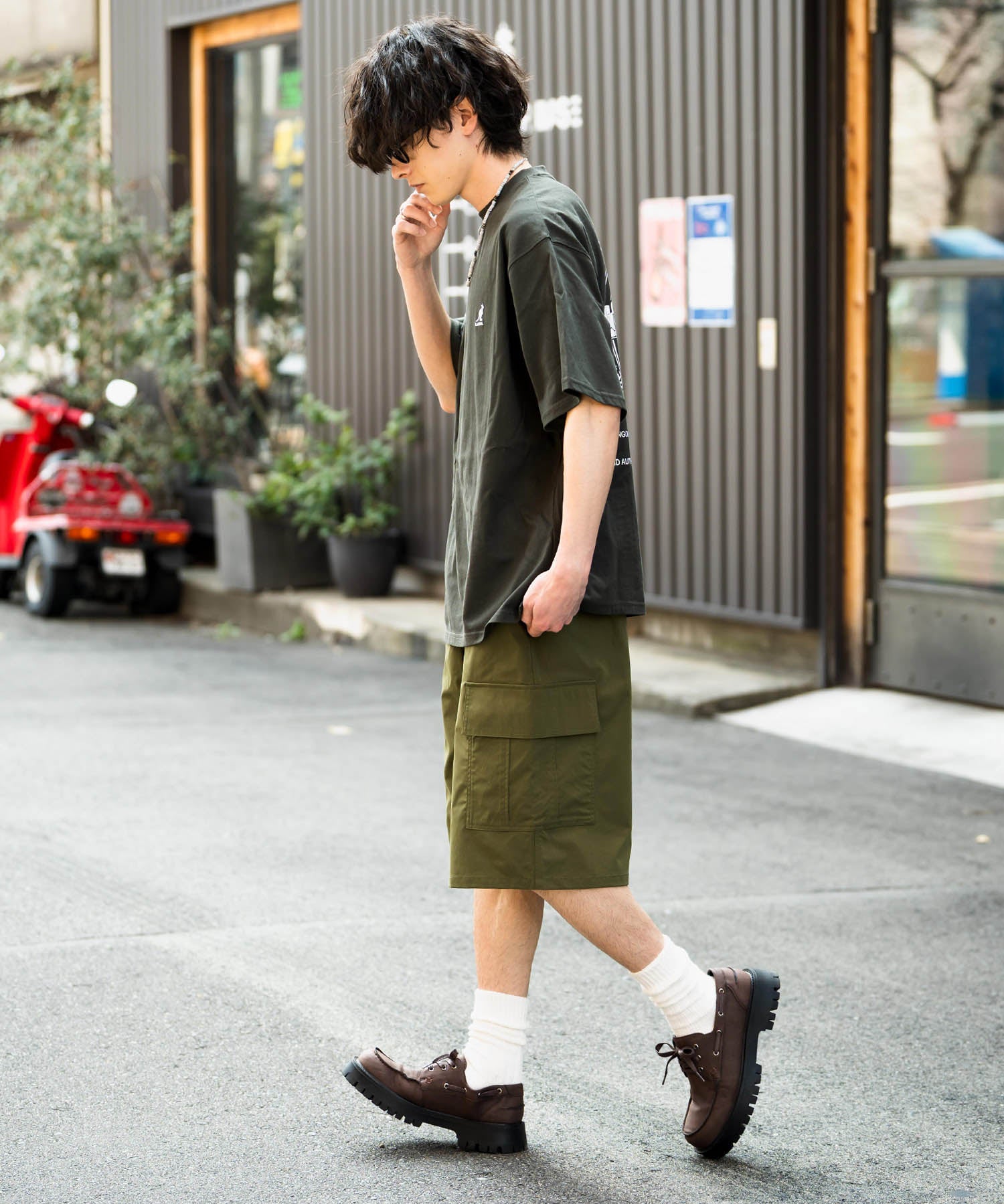 KANGOL カンゴール 別注コラボ 接触冷感オーバーサイズバックプリント半袖Tシャツ 15622