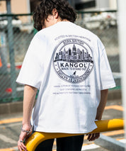 KANGOL カンゴール 別注コラボ 接触冷感オーバーサイズバックプリント半袖Tシャツ 15622