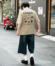 KANGOL カンゴール 別注コラボ 接触冷感オーバーサイズバックプリント半袖Tシャツ 15622