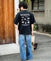 KANGOL カンゴール 別注コラボ 接触冷感オーバーサイズバックプリント半袖Tシャツ 15622