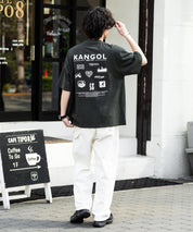 KANGOL カンゴール 別注コラボ 接触冷感オーバーサイズバックプリント半袖Tシャツ 15622