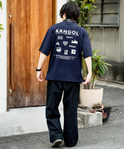 KANGOL カンゴール 別注コラボ 接触冷感オーバーサイズバックプリント半袖Tシャツ 15622