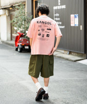 KANGOL カンゴール 別注コラボ 接触冷感オーバーサイズバックプリント半袖Tシャツ 15622