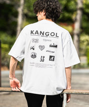 KANGOL カンゴール 別注コラボ 接触冷感オーバーサイズバックプリント半袖Tシャツ 15622