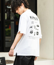 KANGOL カンゴール 別注コラボ 接触冷感オーバーサイズバックプリント半袖Tシャツ 15622