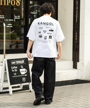 KANGOL カンゴール 別注コラボ 接触冷感オーバーサイズバックプリント半袖Tシャツ 15622