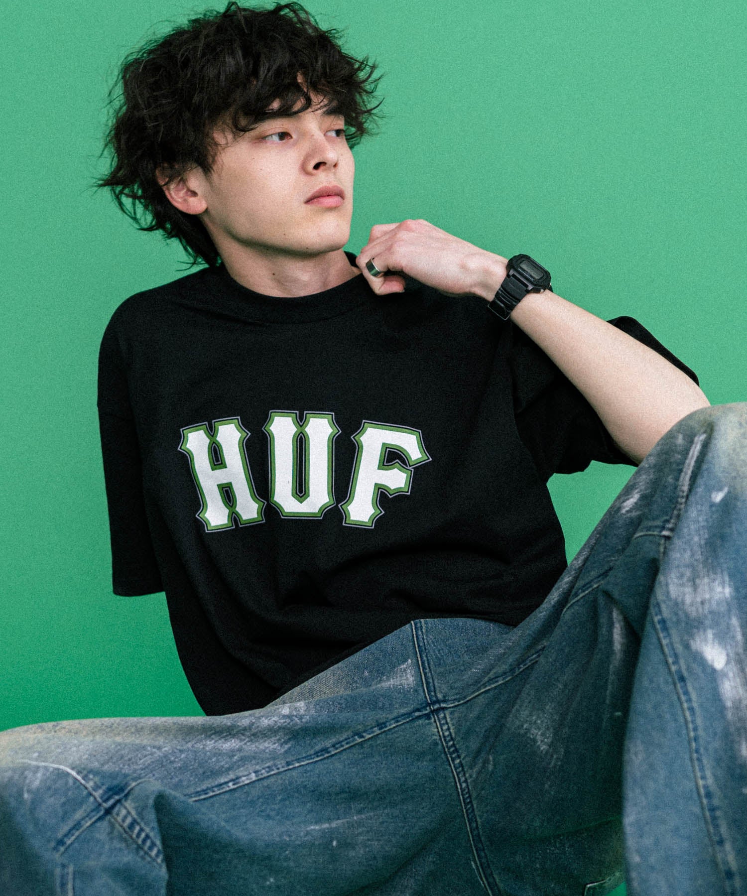 HUF ハフ オーバーサイズアソートプリント半袖Tシャツ 15626