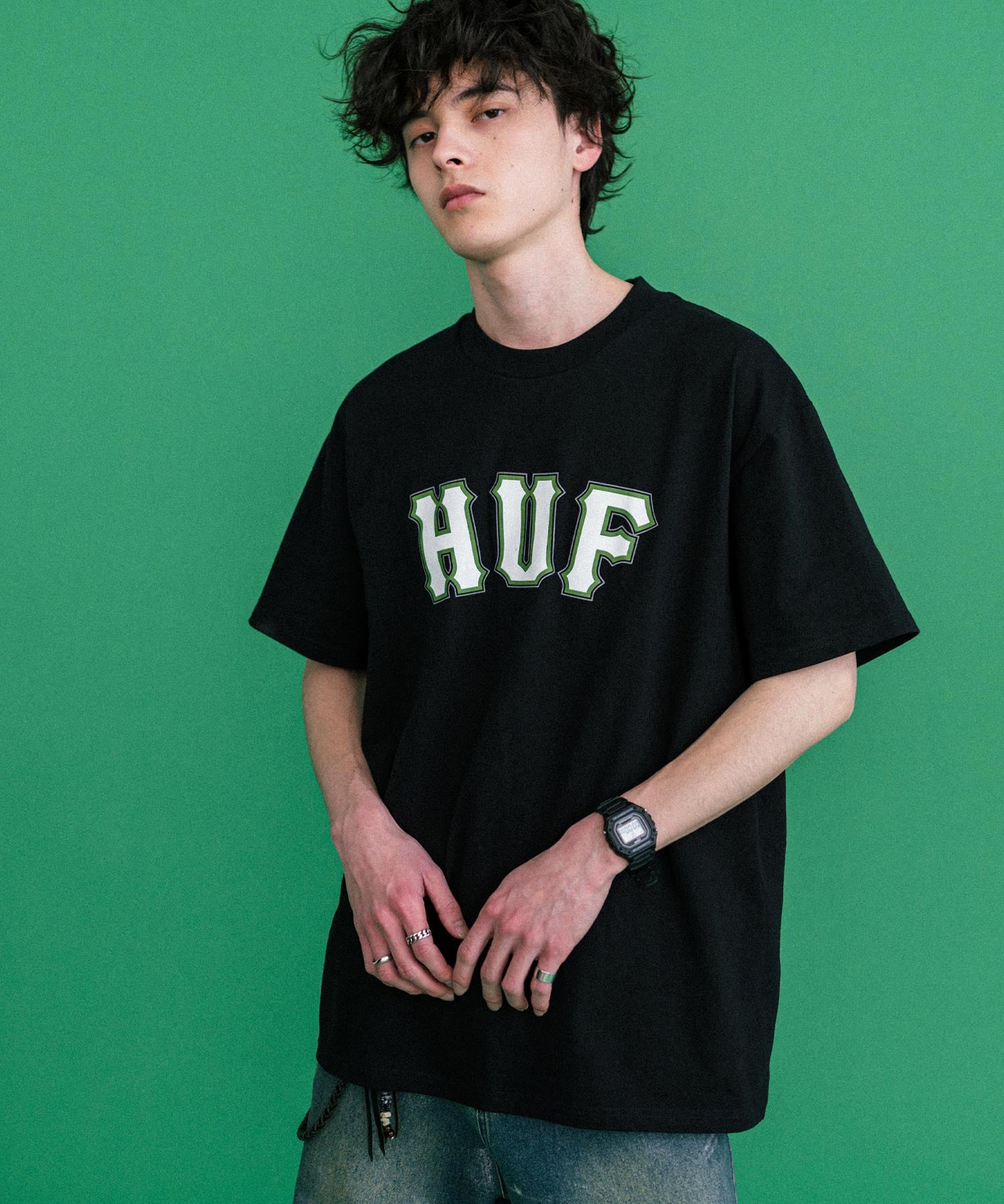 HUF ハフ オーバーサイズアソートプリント半袖Tシャツ 15626