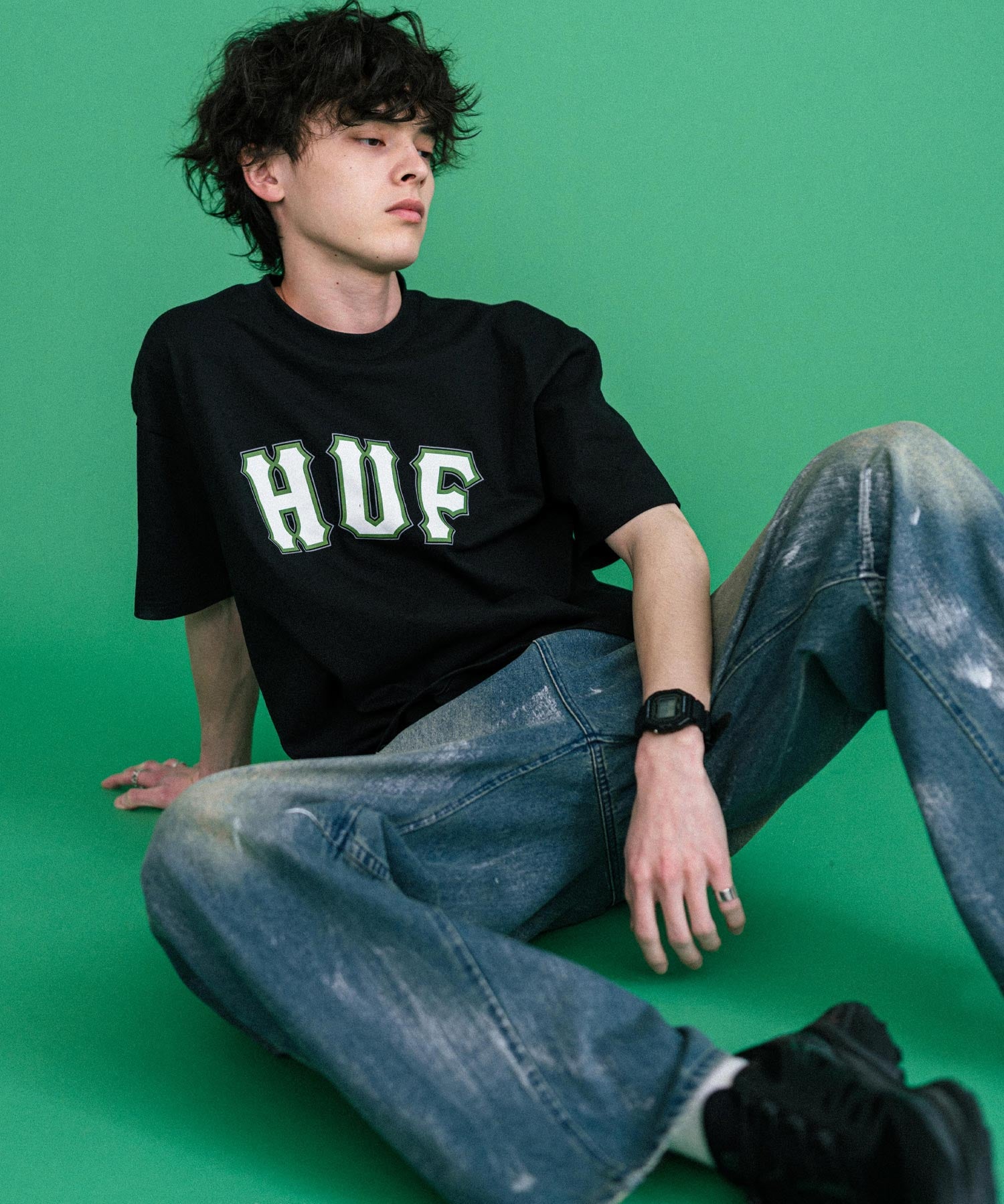 HUF ハフ オーバーサイズアソートプリント半袖Tシャツ 15626