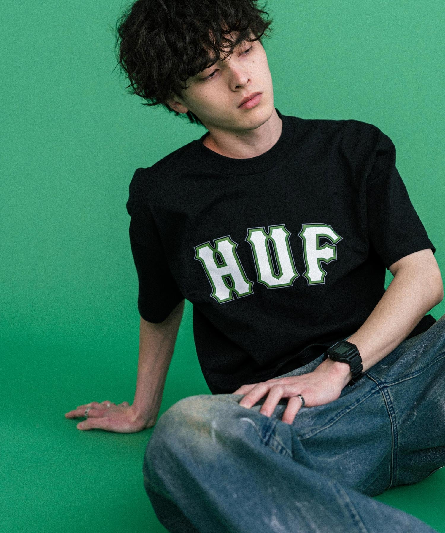 HUF ハフ オーバーサイズアソートプリント半袖Tシャツ 15626