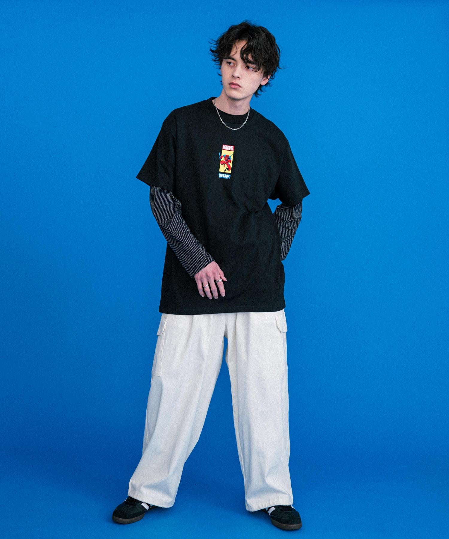 HUF ハフ オーバーサイズアソートプリント半袖Tシャツ 15626