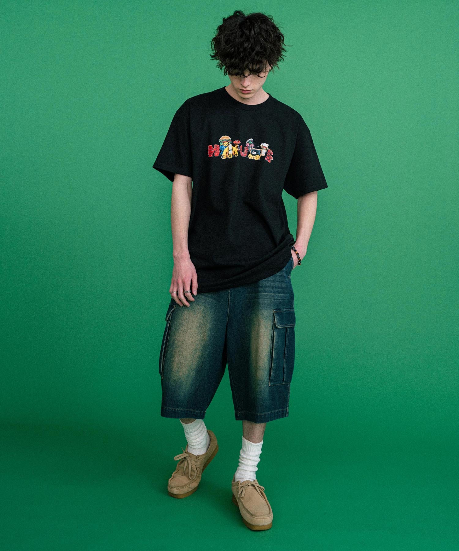 HUF ハフ オーバーサイズアソートプリント半袖Tシャツ 15626