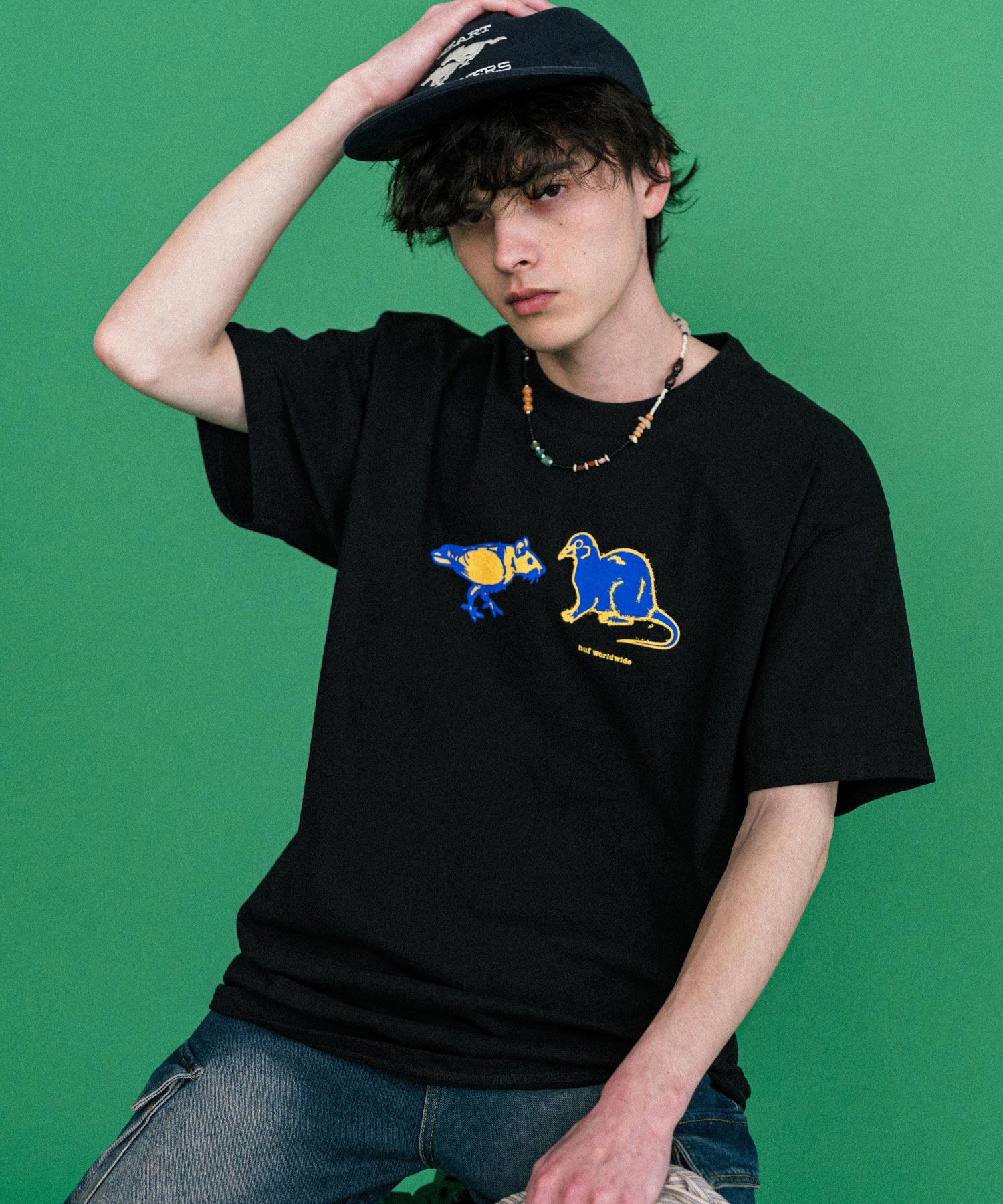 HUF ハフ オーバーサイズアソートプリント半袖Tシャツ 15626