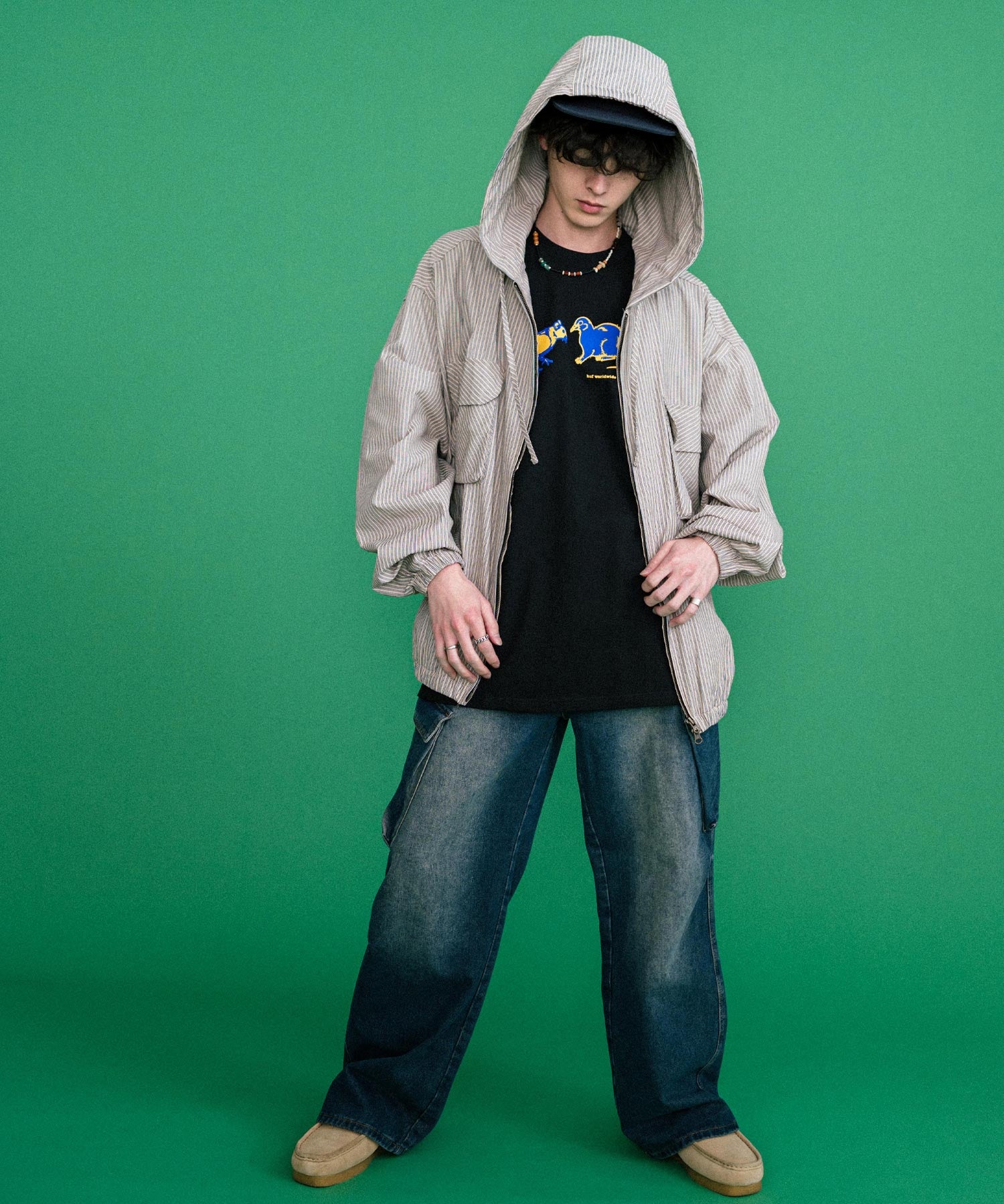 HUF ハフ オーバーサイズアソートプリント半袖Tシャツ 15626