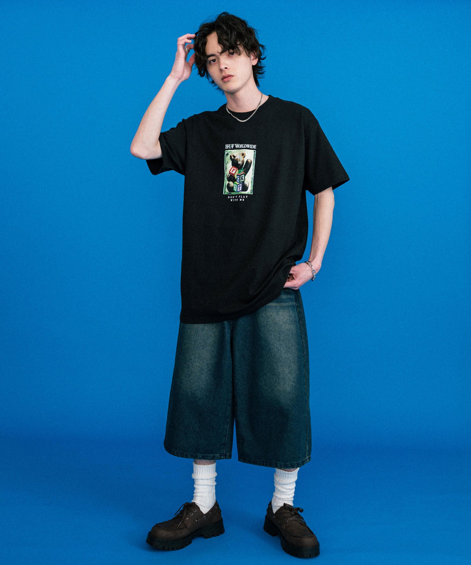 新色追加 HUF ハフ オーバーサイズアソートプリント半袖Tシャツ 15626