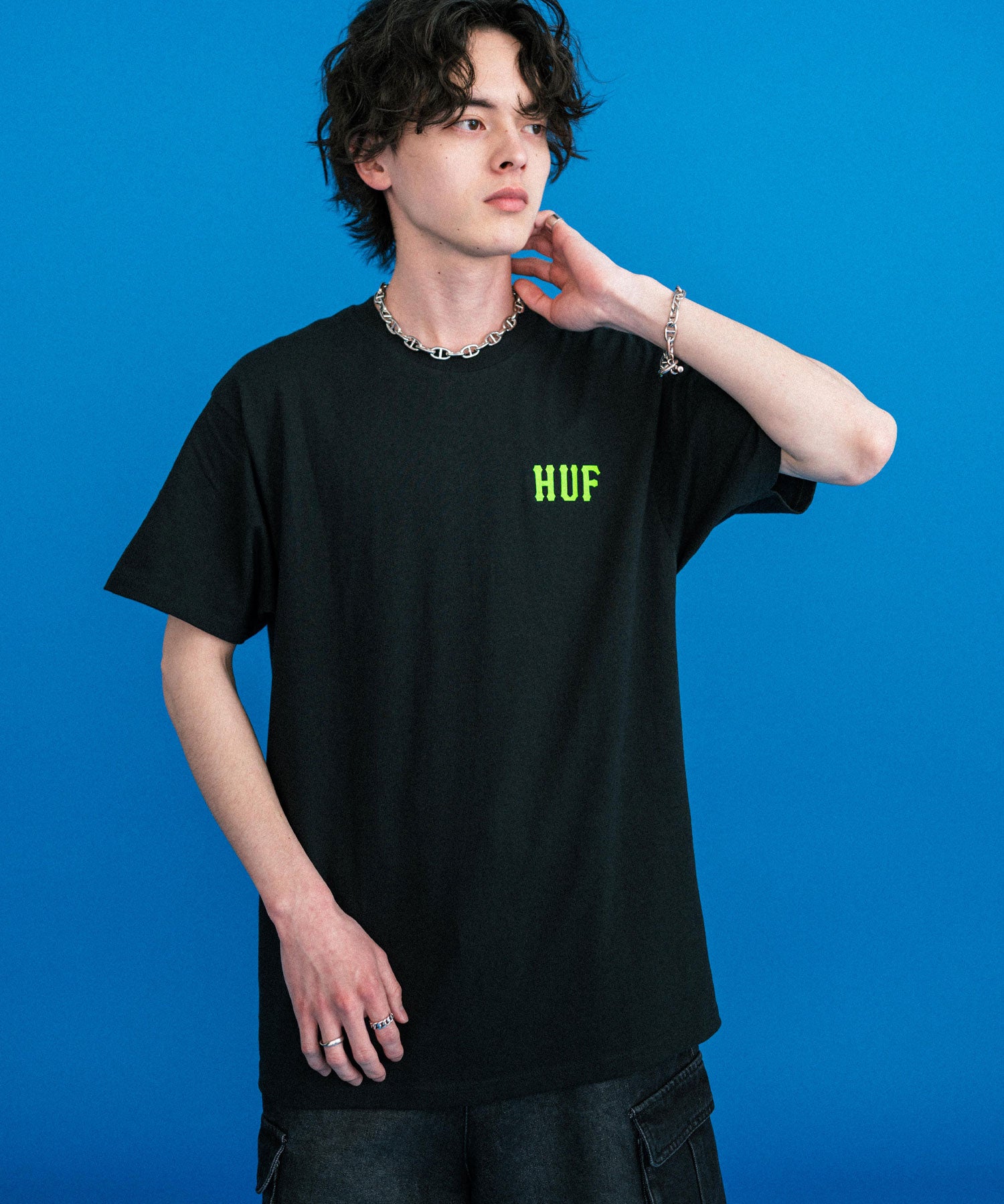 新色追加 HUF ハフ オーバーサイズアソートプリント半袖Tシャツ 15626