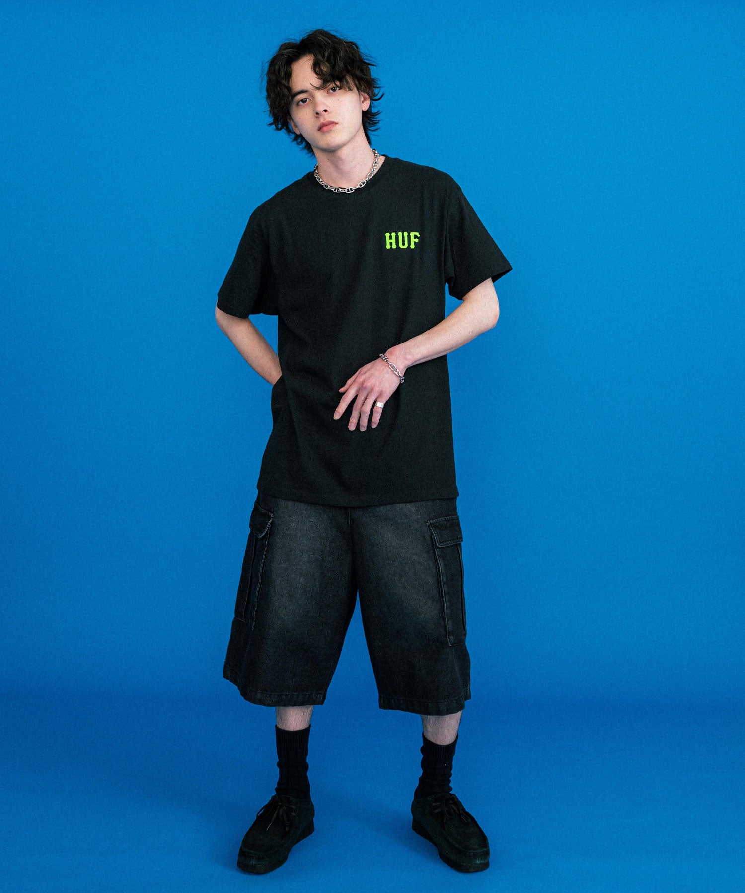 新色追加 HUF ハフ オーバーサイズアソートプリント半袖Tシャツ 15626