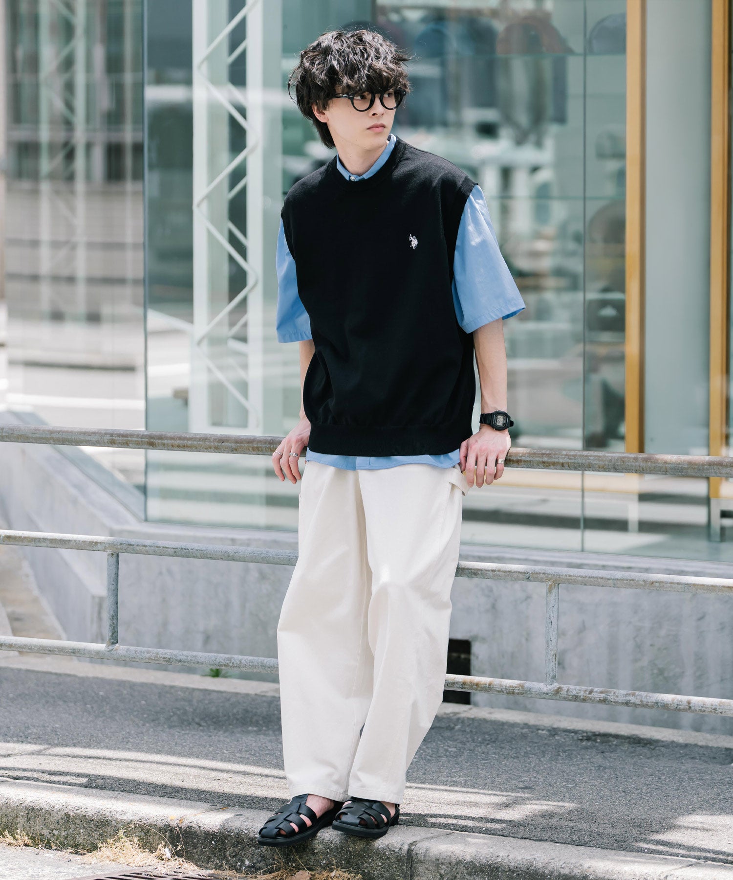 U.S. POLO ASSN. ユーエスポロアッスン サマーニットプルオーバーベスト 15628