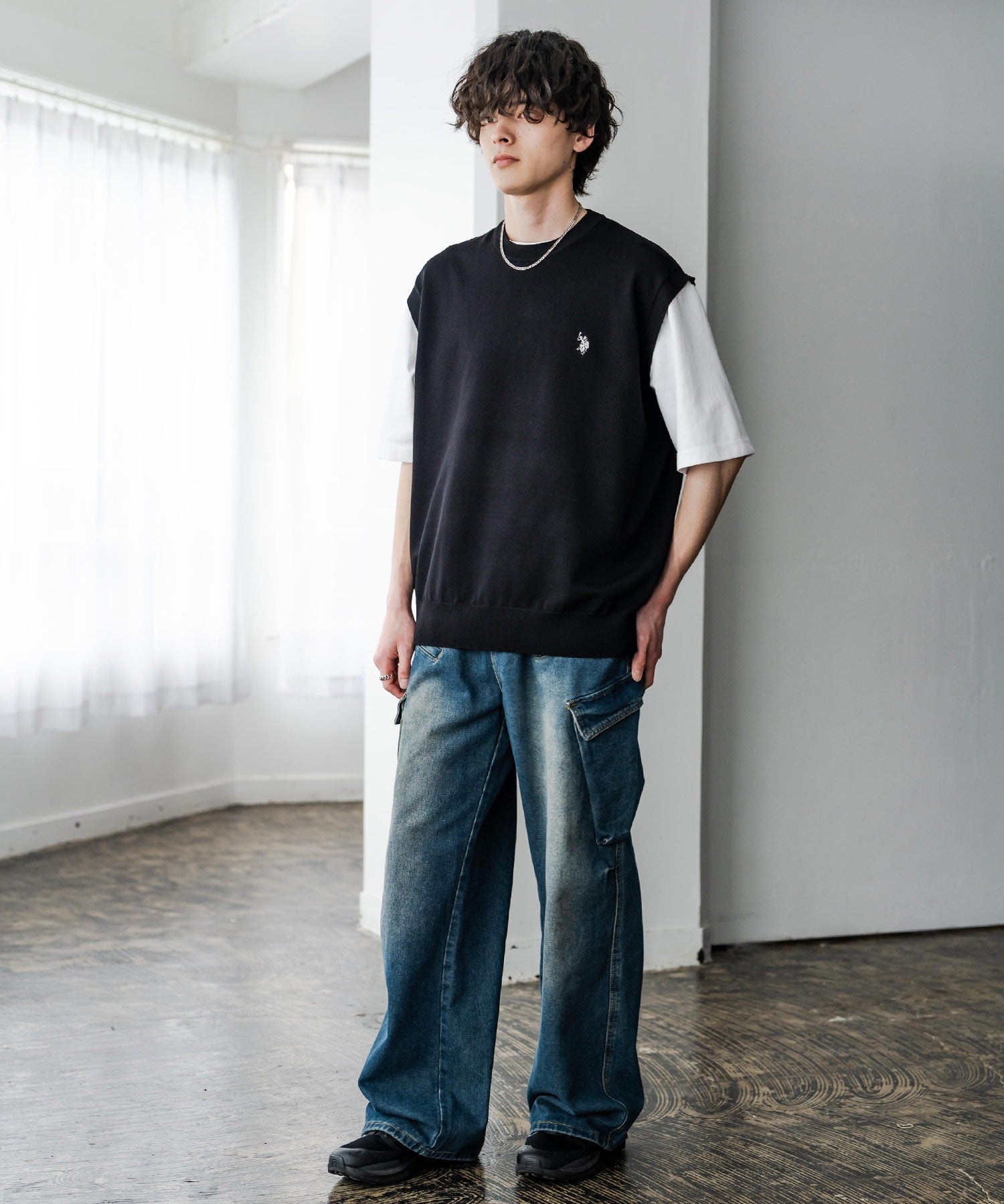 U.S. POLO ASSN. ユーエスポロアッスン サマーニットプルオーバーベスト 15628