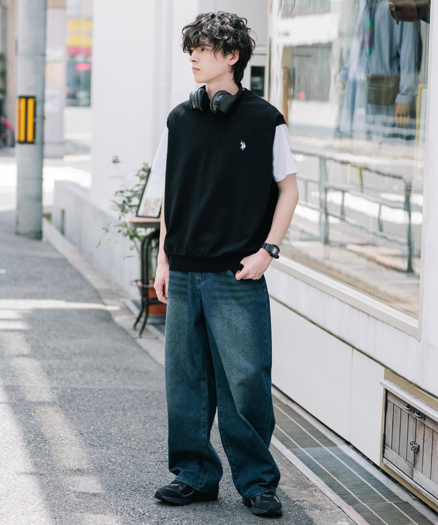 U.S. POLO ASSN. ユーエスポロアッスン サマーニットプルオーバーベスト 15628