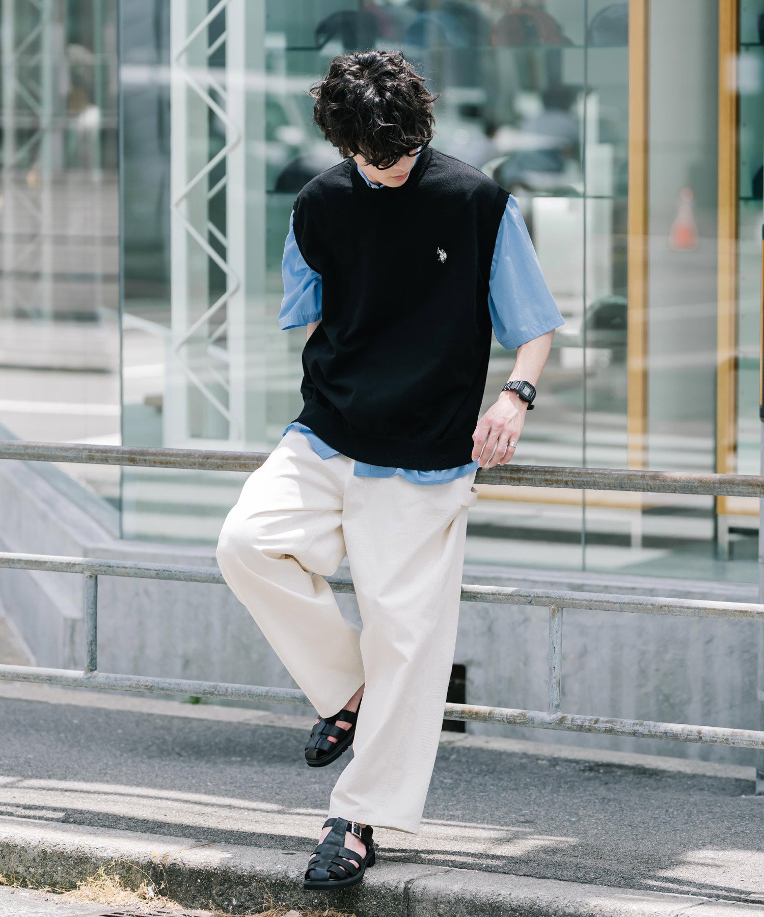 U.S. POLO ASSN. ユーエスポロアッスン サマーニットプルオーバーベスト 15628