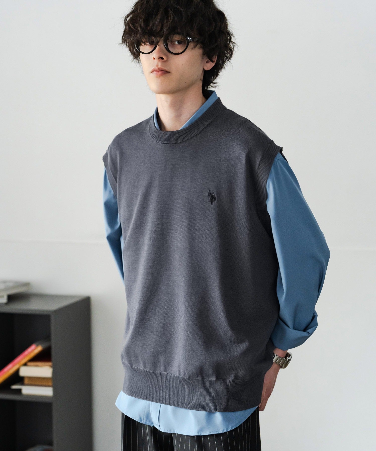 U.S. POLO ASSN. ユーエスポロアッスン サマーニットプルオーバーベスト 15628