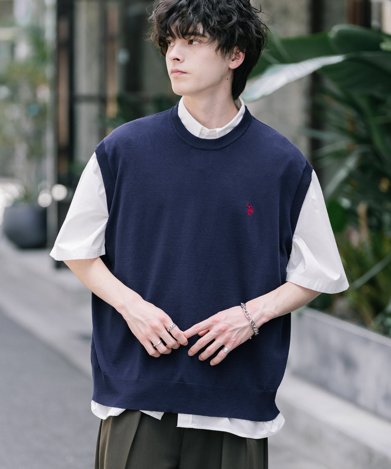 U.S. POLO ASSN. ユーエスポロアッスン サマーニットプルオーバーベスト 15628