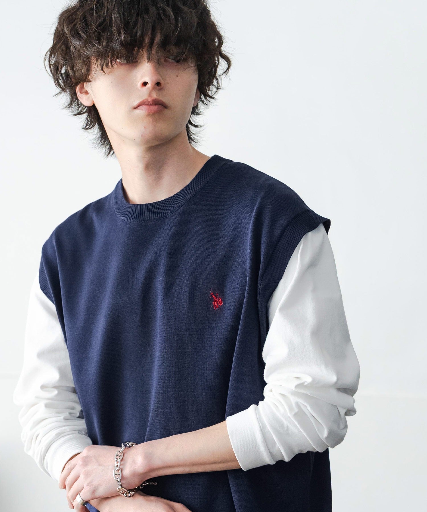U.S. POLO ASSN. ユーエスポロアッスン サマーニットプルオーバーベスト 15628