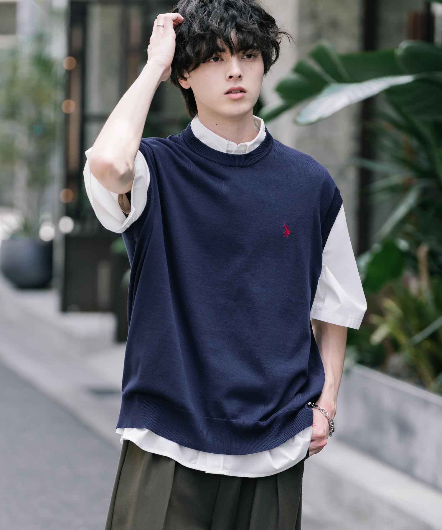 U.S. POLO ASSN. ユーエスポロアッスン サマーニットプルオーバーベスト 15628