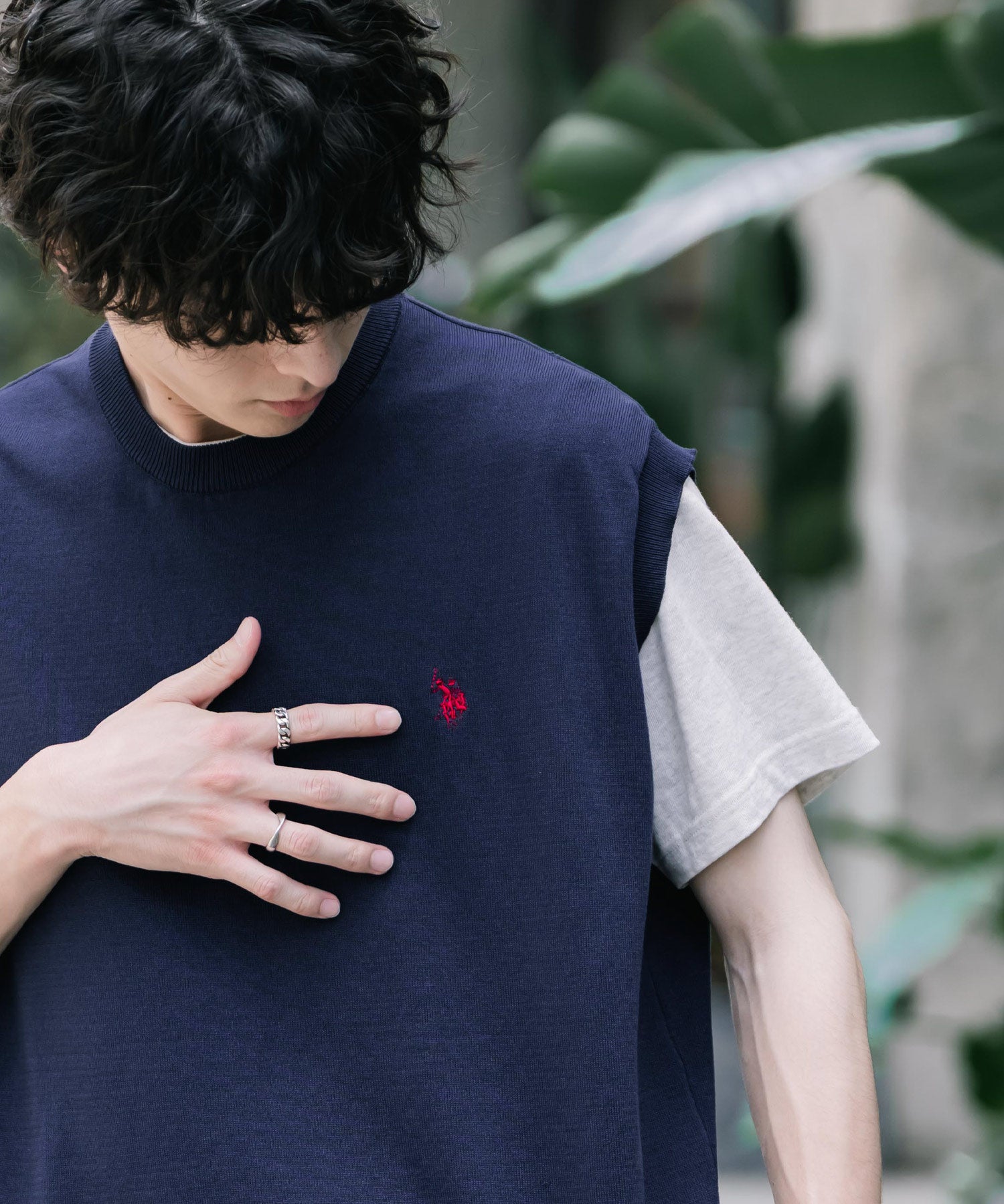 U.S. POLO ASSN. ユーエスポロアッスン サマーニットプルオーバーベスト 15628
