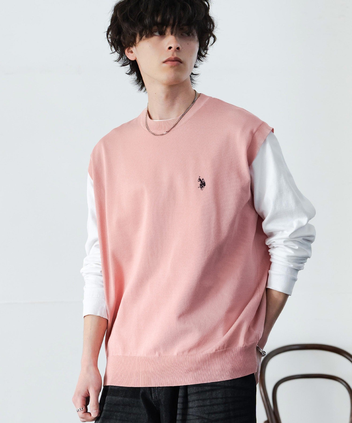 U.S. POLO ASSN. ユーエスポロアッスン サマーニットプルオーバーベスト 15628